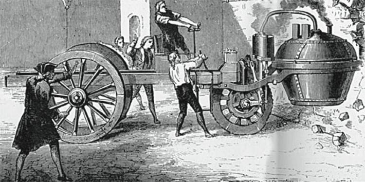 Паровой тягач Николы-Жозефа Кюньо 1769 года - первый действующий паромобиль - фотография